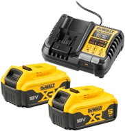 DEWALT XR nabíječka a 2 × akumulátor 18V (5 Ah) - Charger and Spare Batteries