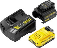 STANLEY FATMAX V20 startovací sada adaptér baterie nabíječka (2 Ah) - Charger and Spare Batteries