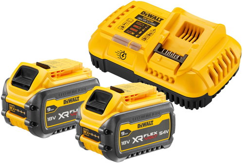 DEWALT XR FLEXVOLT Charger (2× 9Ah) - Cordless Tool Charger - Main image