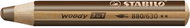 Stabilo woody 3 in 1 Crayon, watercolour & wax pen 880/630 brown - Coloured Pencils