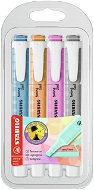 STABILO Swing Cool Pastel - Pack of 4 (Grey, Fuchsia, Fresh Blue, Pastel Orange) - Highlighter