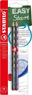 STABILO EASYgraph S Metallic Edition R HB, Triangular, Green/Purple - Pack of 2 - Pencil