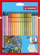 STABILO Pen 68, nové farby, puzdro 18 farieb - Fixky