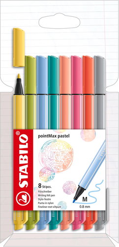 STABILO pointMax, pastel colours, case 8 pcs - Liner - Main image