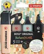 STABILO BOSS ORIGINAL NatureCOLORS, szett, 4db - Szövegkiemelő