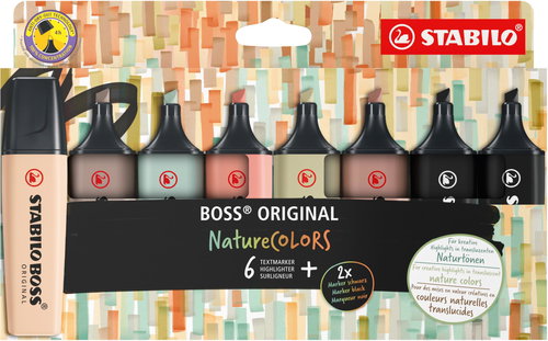 STABILO BOSS ORIGINAL NatureCOLORS - 8 Stück - Textmarker - Hauptbild