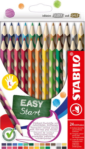 STABILO EASYcolors pro leváky - sada 24 barev - Pastelky - Main image