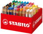 STABILO woody 3 in 1 - Box 76 Stück mit 4 Bleistiftspitzern (24 Farben) - Buntstifte