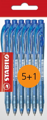 STABILO Abdeckfolie blau - 6er-Pack - Kugelschreiber - Hauptbild