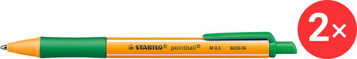 STABILO Pointball, grün - 2er-Pack - Kugelschreiber - Hauptbild