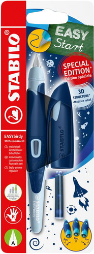 STABILO EASYbirdy 3D DreamWorld Special Edition für Rechtshänder, mit Einsteigerspitze, blau - Füller - Hauptbild