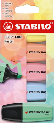 STABILO BOSS MINI Pastel - Set mit 5 Farben - Textmarker - Hauptbild