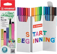 STABILO Pen 68 Zick-Zack deskset, 18 colours - Felt Tip Pens