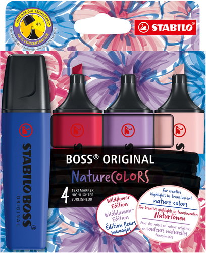 STABILO BOSS ORIGINAL NatureCOLORS Wildflower - 4er-Set - Textmarker - Hauptbild