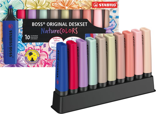 STABILO BOSS ORIGINAL NatureCOLORS Wildflower - deskset 10 Stück - Textmarker - Hauptbild