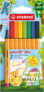 STABILO point 88 Mini Animal Vibes with stickers - set of 8 - Fineliner Pens