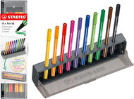 STABILO Pen 68 Click Set desk stand and pencil case in one - set of 10 markers - Felt Tip Pens