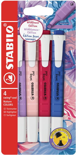 STABILO swing cool NatureCOLORS Wildflower - Set mit 4 Farben - Textmarker - Hauptbild