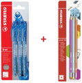 STABILO kuličková pera liner, modrá, 3 ks + tužky pencil 160, 3 ks
