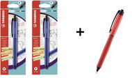 STABILO PALETTE with tip F (0.4 mm), blue, 2 pcs + red, 1 pcs - Gel Pen 