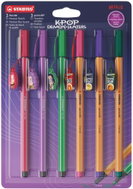STABILO x KPop Demon Hunters – 6-pack blister pack – featuring Rumi, Mira and Zoey keyrings and thei - Felt Tip Pens