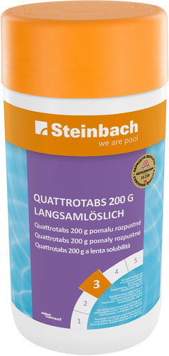 STEINBACH Multifunkční tablety Quattrotabs (200 g), pomalu rozpustné 1 kg - Bazénová chemie - Main image