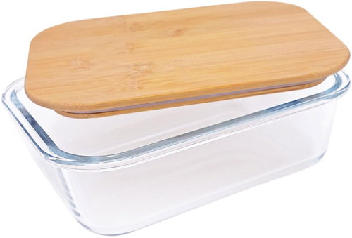 Steuber Glass food storage container with bamboo lid 370 ml - Storage Jar - Main image