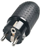 Solight Cable rubber wet plug 220V/16A/IP44, black, P76 - Plug