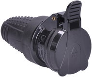 Solight Cable socket P77 230V/16A/IP44, black - Plug