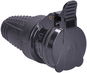Solight Kabelová zásuvka gumová do vlhka P77 230V/16A/IP44, černá - Zástrčka