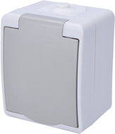 Solight Single socket IP54, grey - Socket