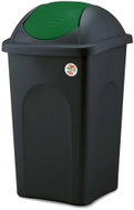 STEFANPLAST Multipat Rubbish Bin 60L, Black, Green Lid - Rubbish Bin