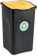STEFANPLAST Ecogreen Recycling Bin 50L, Black/Yellow Lid - Rubbish Bin