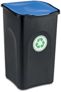 STEFANPLAST Ecogreen Recycling Bin 50L, Black/Blue Lid - Rubbish Bin