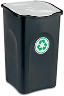 STEFANPLAST Ecogreen Recycling Bin 50L, Black/White Lid - Rubbish Bin