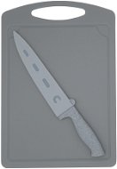 STEUBER Cutting board with knife Chef grey 36 x 25 cm - Chopping Board