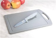 STEUBER Cutting board 29 x 20 cm with vegetable knife, grey - Chopping Board