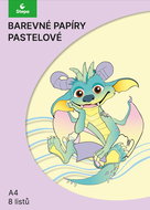 STEPA A4 8 sheets, pastel mix 8 colours - Colour Paper