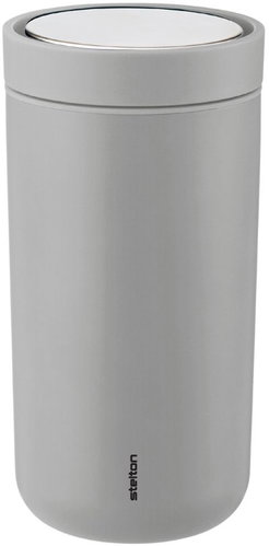 Stelton TO GO CLICK Thermo mug 200 ml matt light grey - Thermal Mug - Main image