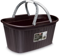 Stefanplast Košík na prádlo Elegance 35 l, hnědý - Laundry Basket