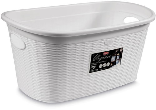 Stefanplast Laundry basket 35 l, 58 × 38 × 28 cm, white - Laundry Basket - Main image