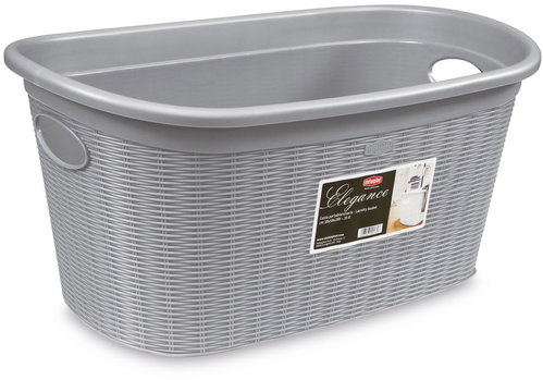 Stefanplast Laundry basket 35 l, 58 × 38 × 28 cm, grey - Laundry Basket - Main image