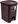 Pedal Bin 20L, 31 × 27.5 × 39cm, Brown
