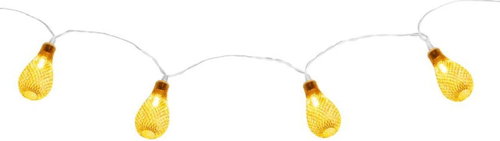 MagicHome Christmas chain with ball lantern, gold, 2× AA, indoor - Light Chain - Main image