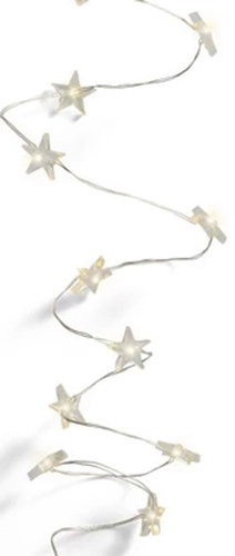 MagicHome Christmas chain with micro star, warm white, 3× AA, indoor, 1,9 m - Light Chain - Main image