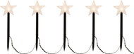 MagicHome Christmas chain 5 stars, warm white, timer, 3× AA, outdoor - Light Chain
