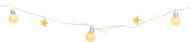 MagicHome Christmas ball chain, warm white, 2× AA, 1,9 m - Light Chain