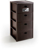 Stefanplast Elegance, 4 zásuvky, hnědý - Shelving Unit