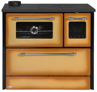 Strend Pro 701-G OMEGA Kuzine, with glass, cappuccino, left fan - Solid Fuel Stove