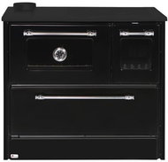 Strend Pro 701-G OMEGA Kuzine, with glass, black, left outlet - Solid Fuel Stove